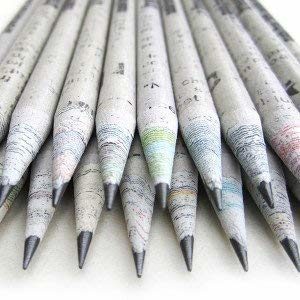 Recycled newspaper pencil 2